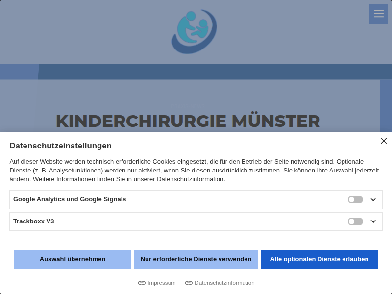 Kinderchirurgie Münster - Unser Leistungsspektrum