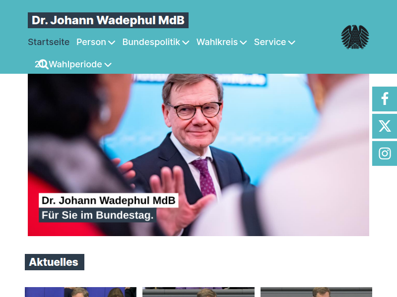 Newsletter zu der Herausforderung durch das Corona-Virus | Dr. Johann Wadephul