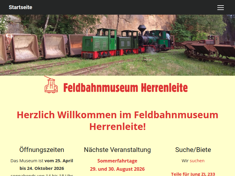 Straßenfahrzeuge und sonstige Technik – Feldbahnmuseum Herrenleite
