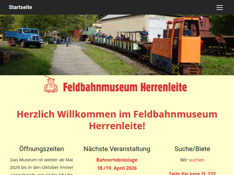 Lok 39: O&K MD 1 aus Zehdenick – Feldbahnmuseum Herrenleite