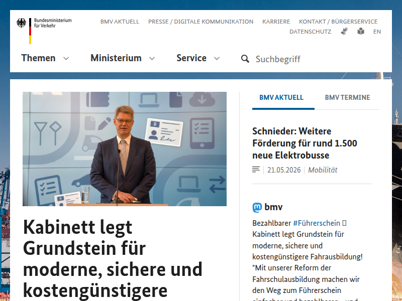 BMV - Bundesminister Schnieder nimmt ersten Deutschlandnetz-Standort im Saarland symbolisch in Betrieb