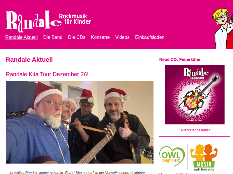 Randale unterm Weihnachtsbaum 2punkt null - Als Schallplatte! | Randale – Rockmusik für Kinder