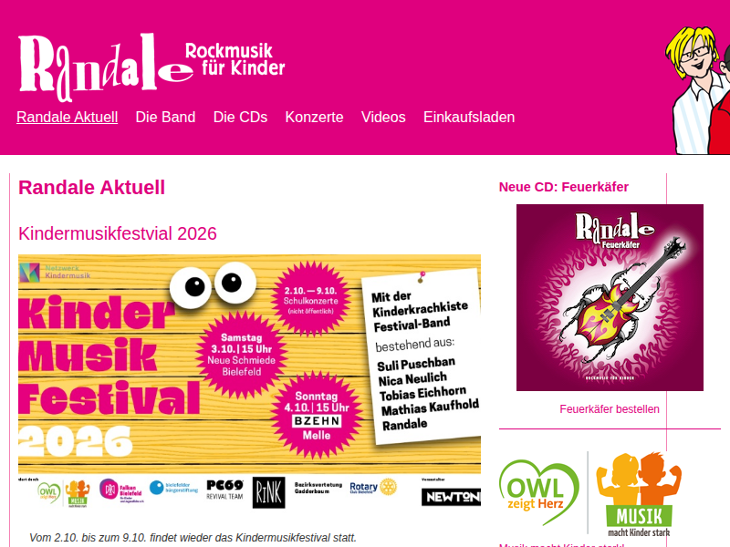 Konzerte Archiv | Randale – Rockmusik für Kinder