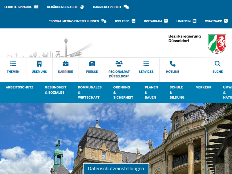 Datenschutzbestimmungen | Bezirksregierung Düsseldorf