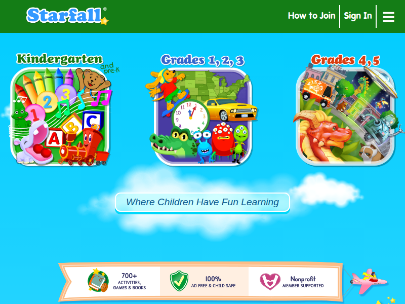 Happy Birthday, USA! Text Alternative - Starfall