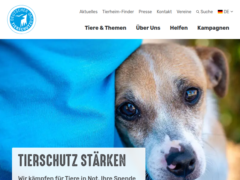 Datenschutzerklärung des Deutschen Tierschutzbundes - Deutscher Tierschutzbund