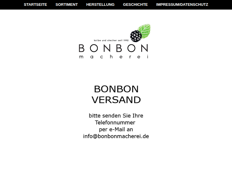 Bonbonmacherei Berlin - Sortiment