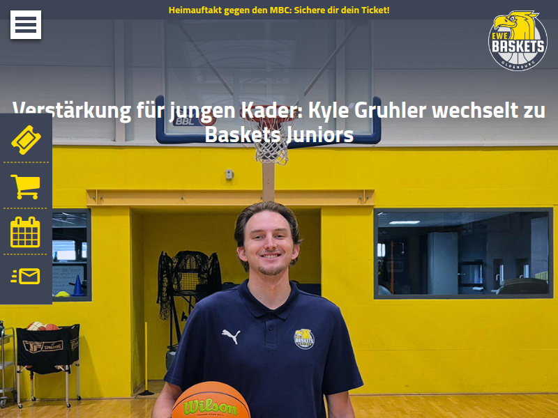 EWE Baskets Oldenburg - News - Travon Bryant verstärkt lange Garde