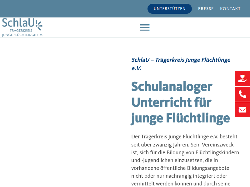 So arbeitet SchlaU - SchlaU – Trägerkreis Junge Flüchtlinge e.V.