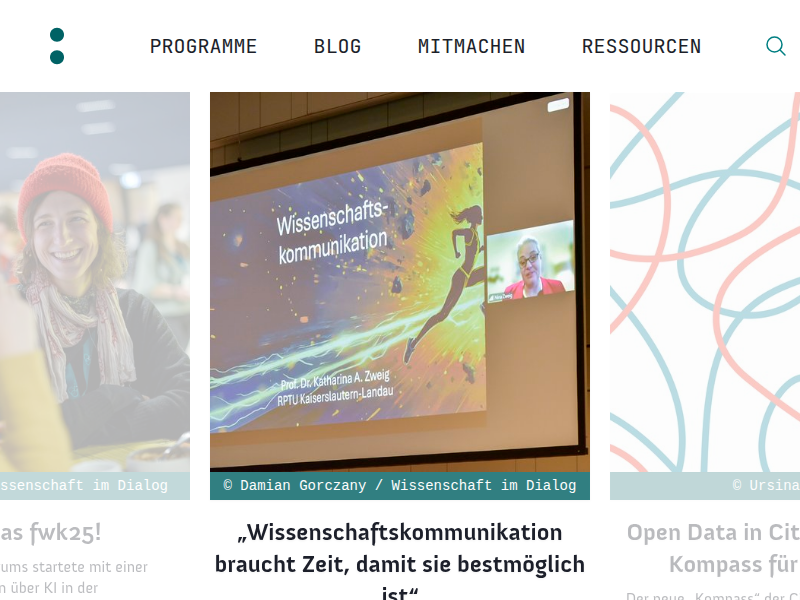 „Nicht reine Informationsvermittlung, sondern Kommunikation, Dialog und Austausch“ | Wissenschaft im Dialog