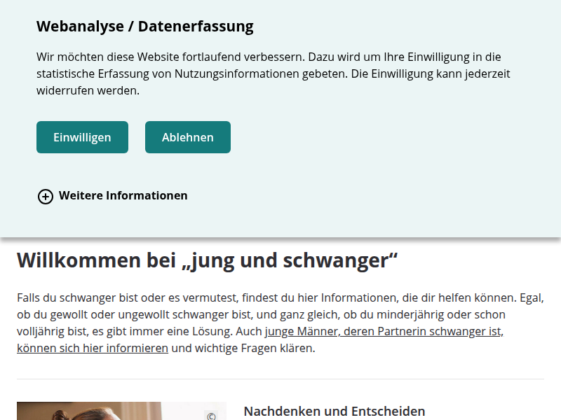 Junge Mutter in der Klinik - schwanger-unter-20.de