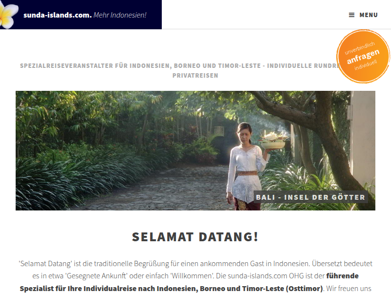 Bali - Erlebnis intensiv - Privatreise / Individuelle Rundreise