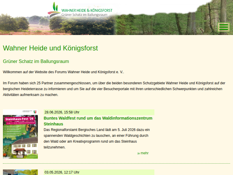 Wahner Heide | Königsforst, Veranstaltung: Tischlein deck dich: Winterfutter basteln für Vögel