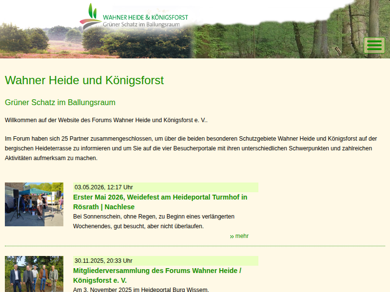 Wahner Heide | Königsforst, Veranstaltung: Wilde Küche