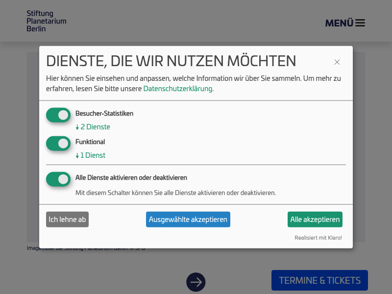 Astronomische Synergie – Ein virtueller Standort des Müllroser Planetenweges im Zeiss-Großplanetarium | Stiftung Planetarium Berlin