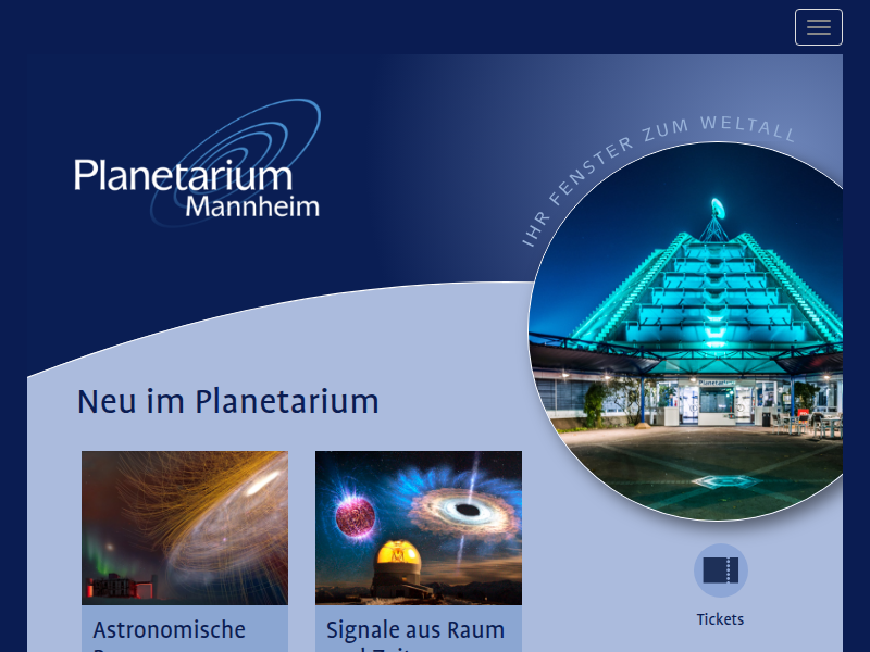 Home ǀ Planetarium Mannheim