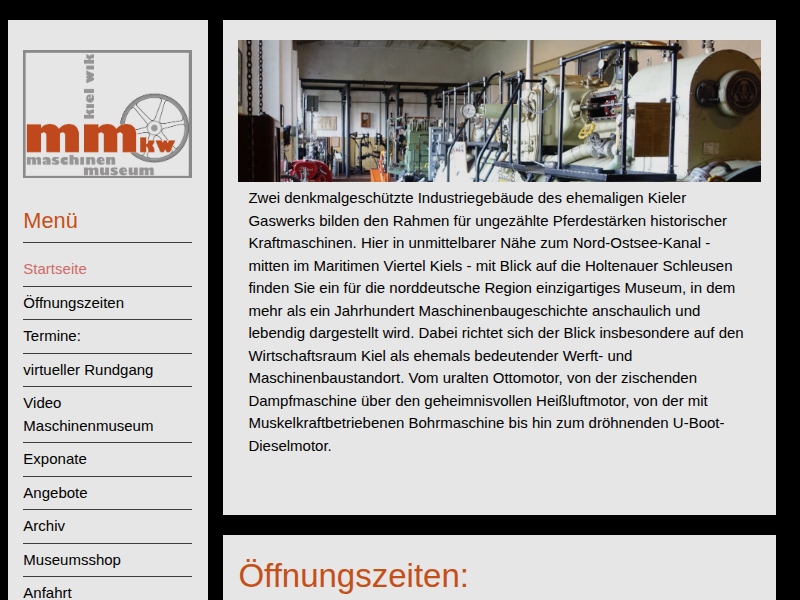 Feuer, Wasser, Dampf - Maschinenmuseum Kiel-Wik