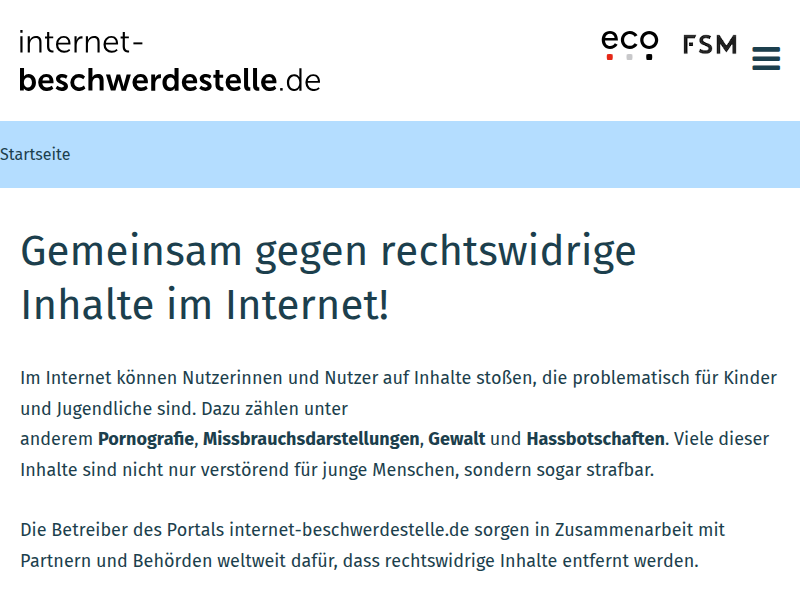 Startseite - internet-beschwerdestelle.de