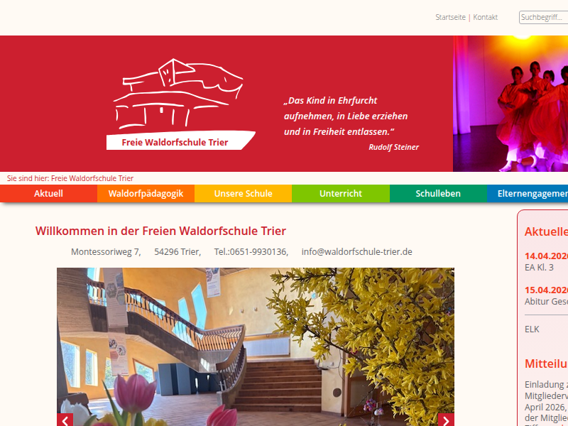 Vortrag "Was brauchen Kinder für die gesunde Entwicklung ihres Immunsystems" von Dr. med. Thomas Hardtmuth ( 15.09.2022, 20.00 Uhr) | Freie Waldorfschule Trier