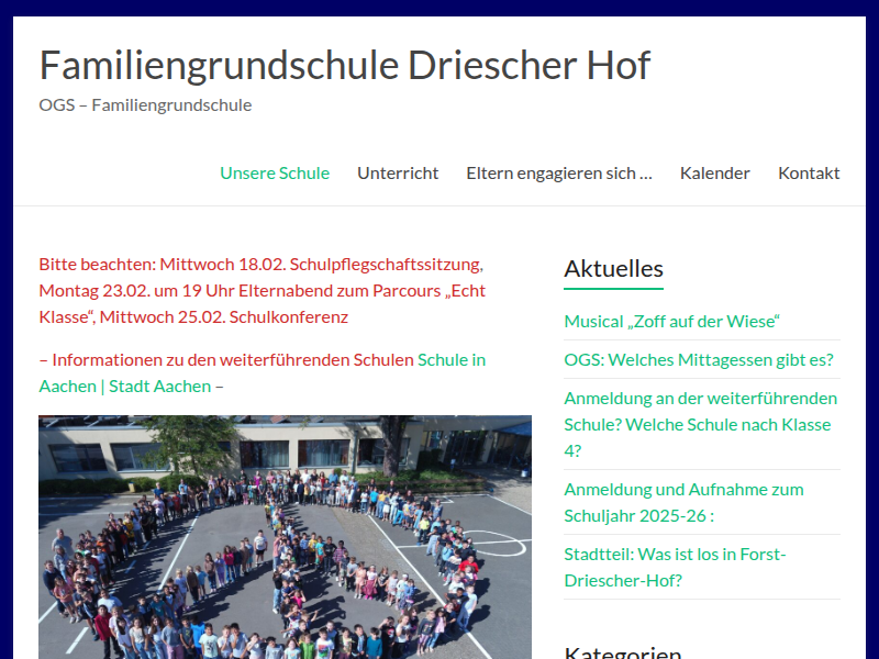 OGS: Welches Mittagessen gibt es? - Familiengrundschule Driescher Hof