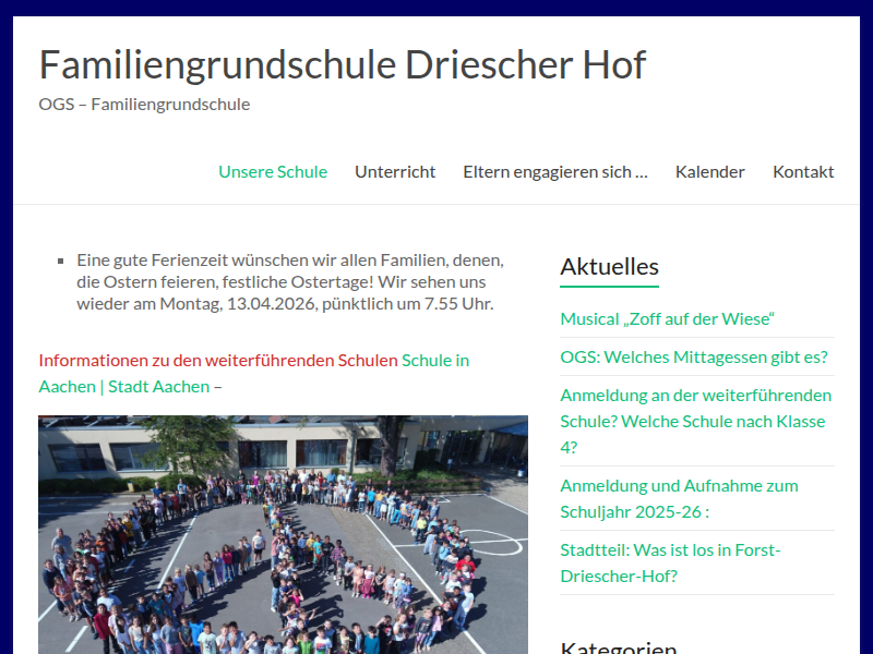 OGS: Welches Mittagessen gibt es? - Familiengrundschule Driescher Hof