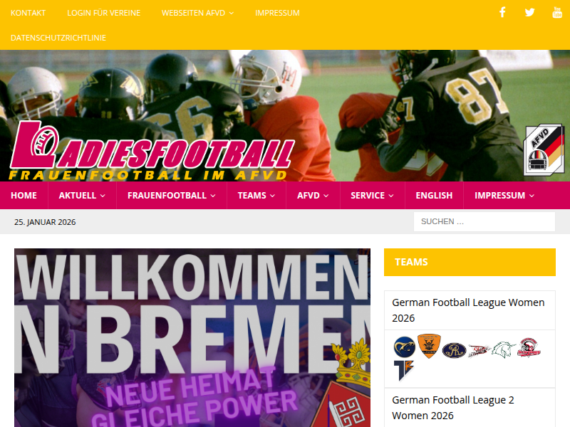 Newsmeldung (Archiv) – Ladiesfootball