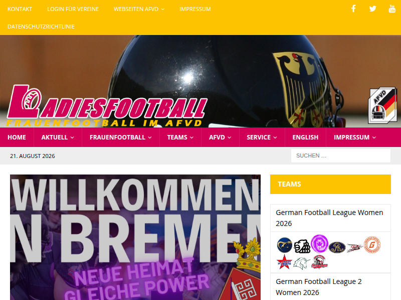 Newsmeldung (Archiv) – Ladiesfootball