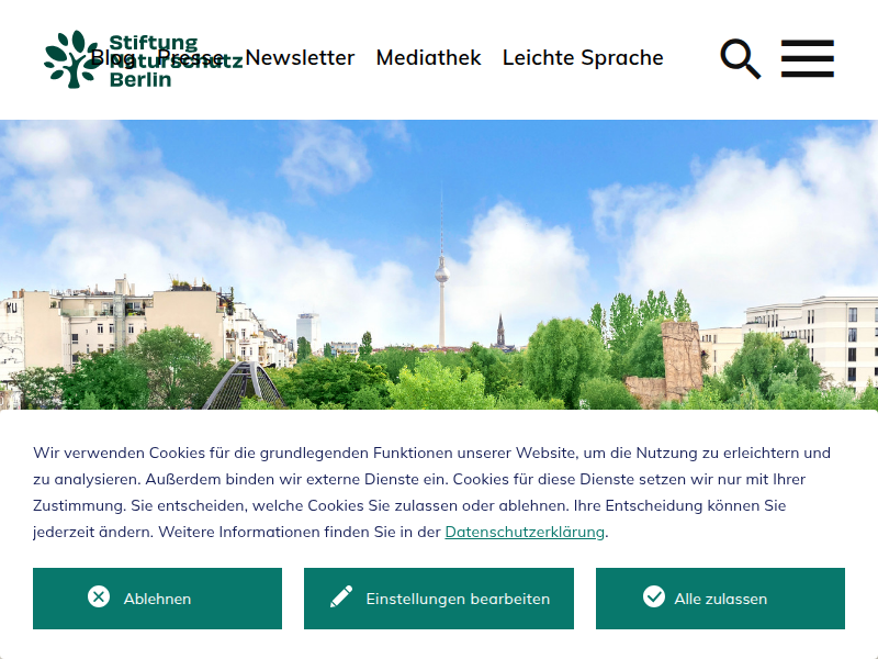 Hand in Hand für die Berliner Stadtnatur - Stiftung Naturschutz Berlin