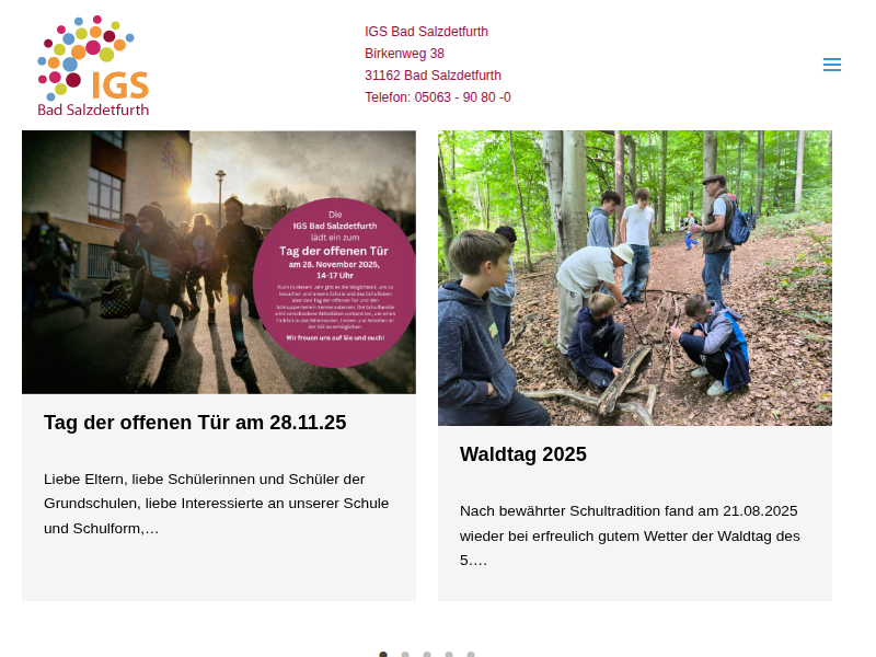 Schulpraktika für Studierende - IGS Bad Salzdetfurth