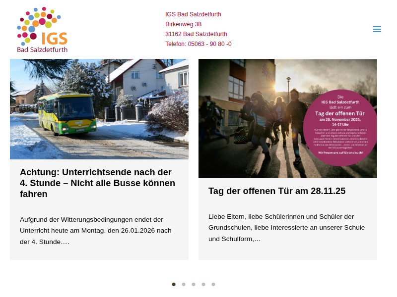 Schulpraktika für Studierende - IGS Bad Salzdetfurth