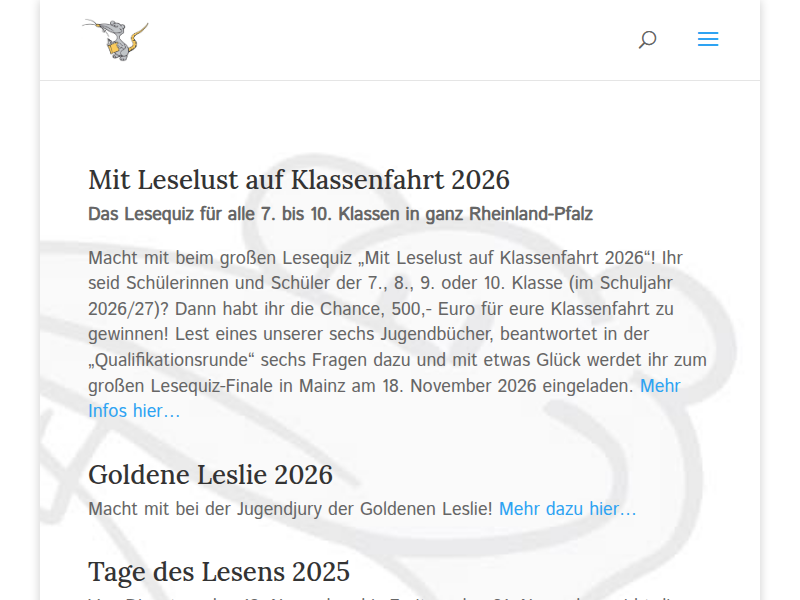 Mit Leselust auf Klassenfahrt 2026 | Leselust