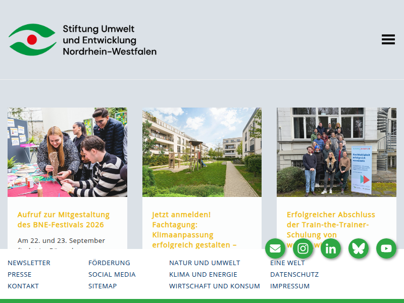 Partnerschaft in Zeiten der Pandemie – Stiftung Umwelt und Entwicklung Nordrhein-Westfalen