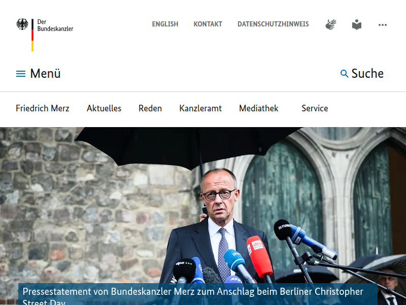 Kanzler Merz bei Gedenkfeier für von Metzler | Bundeskanzler