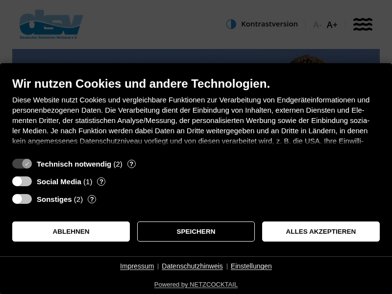 Masterssport - Formulare - Service | Deutscher Schwimm-Verband e. V. – Wir sind der Schwimmsport
