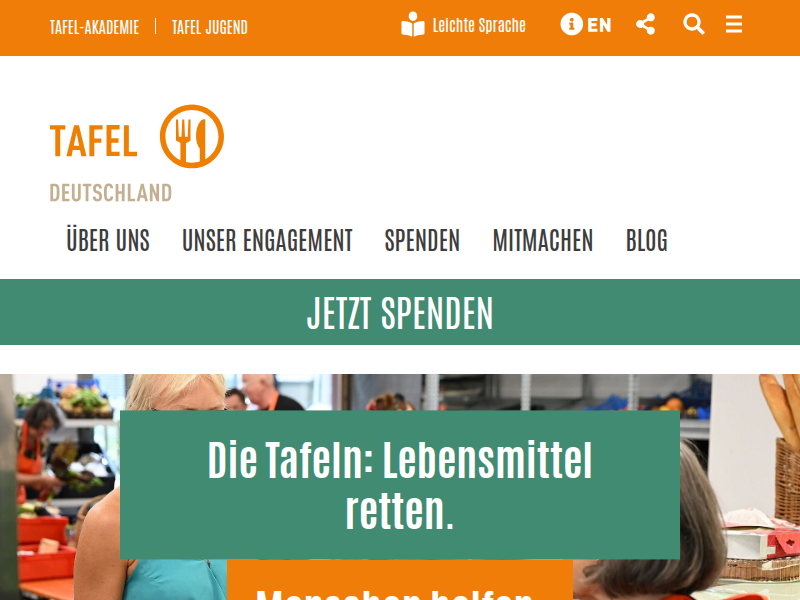 Tafel Deutschland - Ein Drittel für die Tonne