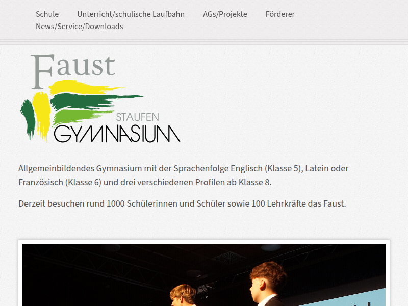 Faust-Gymnasium :: a. Sprachliches Profil :: Staufen