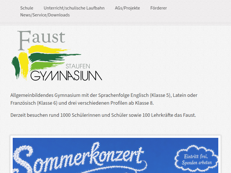 Faust-Gymnasium :: Start :: Staufen