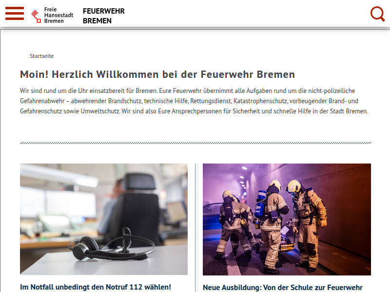 Startseite - Feuerwehr Bremen