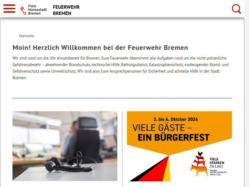 Vorsicht bei Hitze! - Feuerwehr Bremen