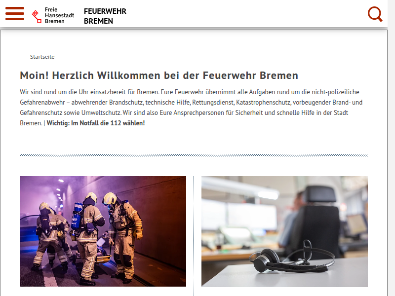 Startseite - Feuerwehr Bremen