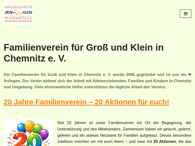 Veranstaltungen für 6 Oktober 2025 › Alisa › – Familienverein für Groß und Klein in Chemnitz e.V.