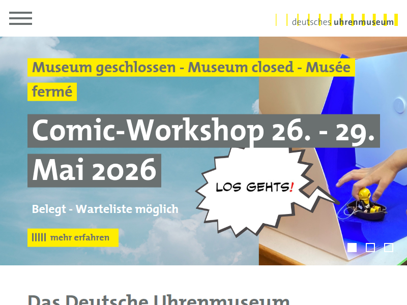 Museum geschlossen bis 2027 - Deutsches Uhrenmuseum Furtwangen