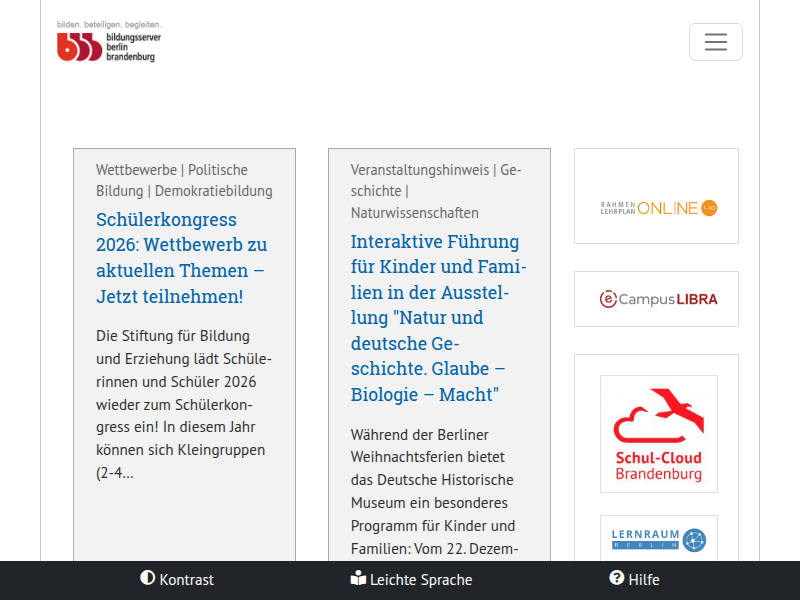 Angebote Nachhaltige Entwicklung / Lernen in globalen Zusammenhängen | Bildungsserver Berlin -Brandenburg