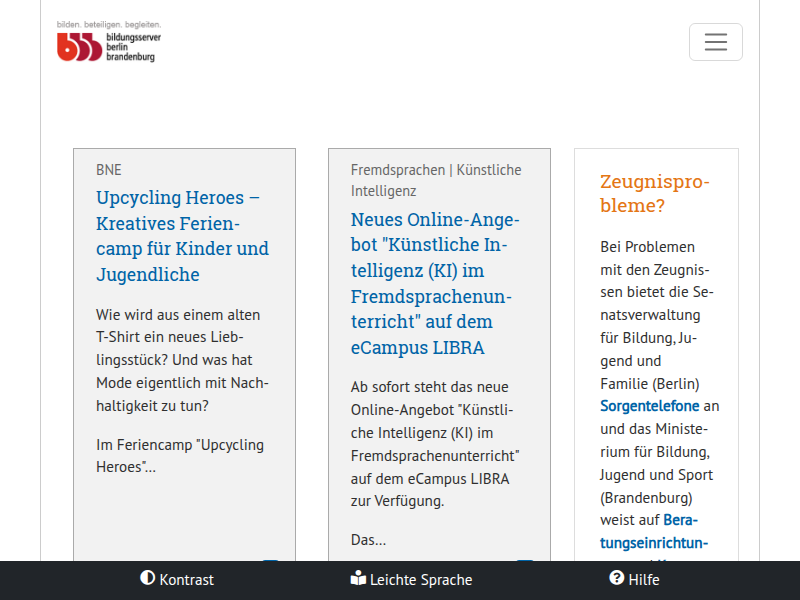 Startseite: | Bildungsserver Berlin -Brandenburg