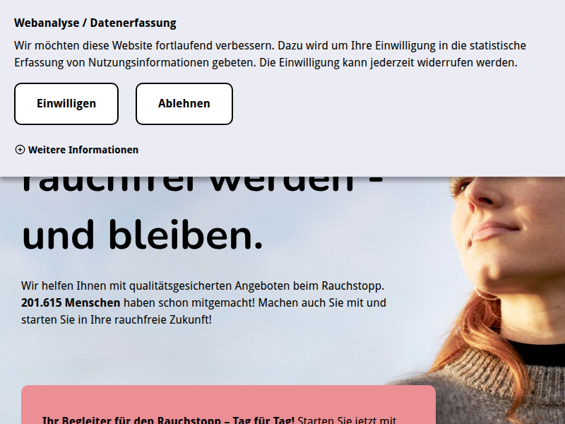 Liebe rauchfrei-Lotsinnen und rauchfrei-Lotsen: danke für eure Unterstützung! : rauchfrei-info.de