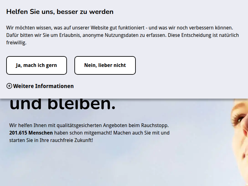 Starten Sie rauchfrei ins neue Jahr : rauchfrei-info.de