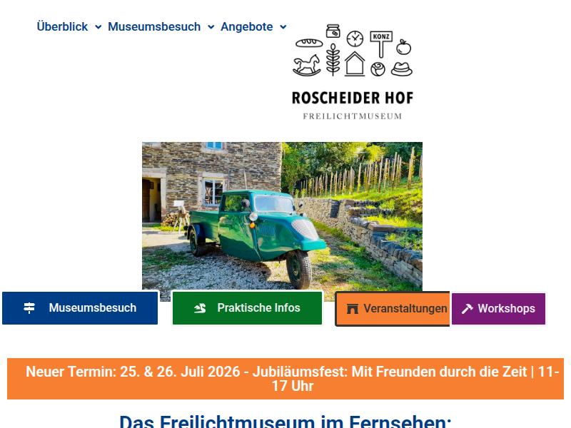 Veranstaltungen – Freilichtmuseum Roscheider Hof