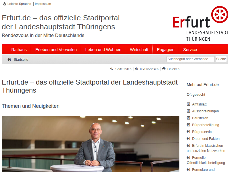 Gestattungen im öffentlichen Verkehrsraum | Erfurt.de