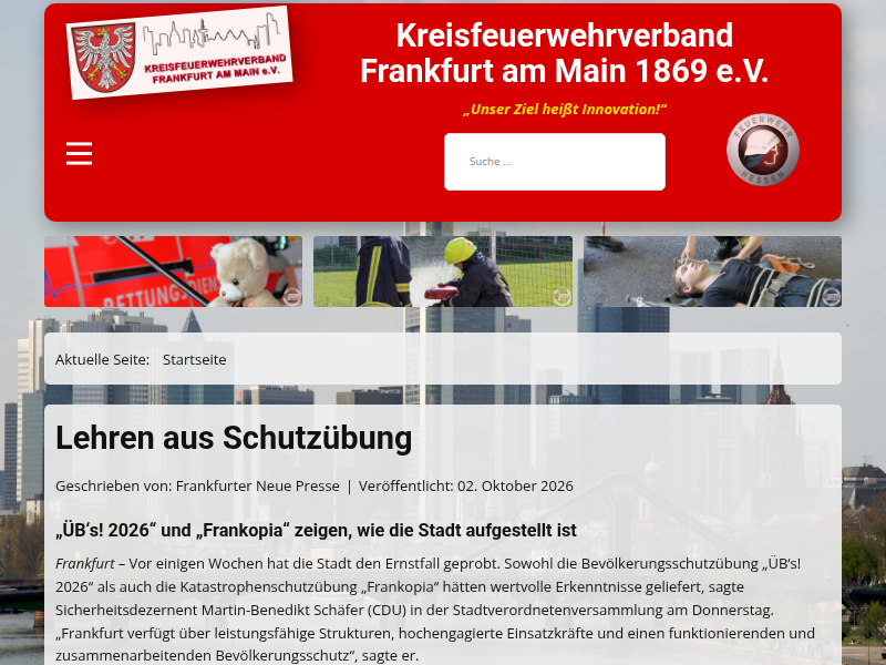 Kreisfeuerwehrverband Frankfurt am Main e.V. – Pressemeldungen - Feuerwehr Frankfurt am Main