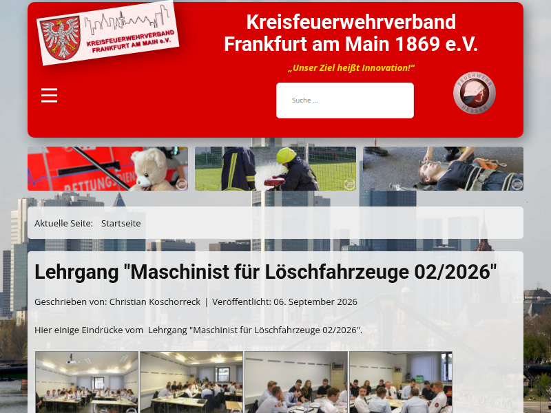 Kreisfeuerwehrverband Frankfurt am Main e.V. – Deutsche Feuerwehr-Zeitung - Ausgabe August online